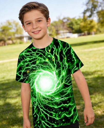 Image of uideazone Tshirts for Boys Kids Short Sleeve T-Shirt 3D Graphic Tee Shirts Tops Clothes 4-16 Years