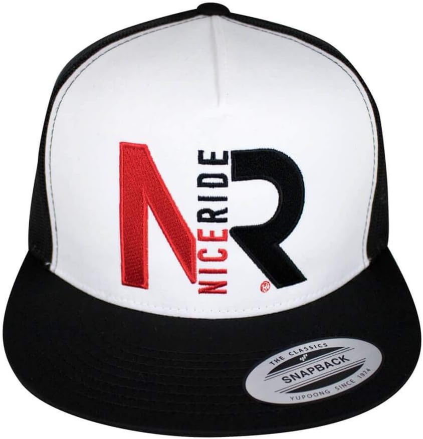 Baseball Cap - Up Down Classic 6006 Snapback Trucker Baseball Hat White/Black