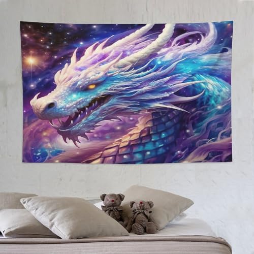 Tapisserie murale dragon 3D PAZZK 150x230cm pour décoration de chambre