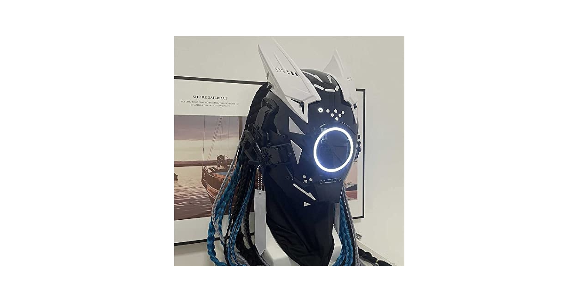 Amazon.co.jp: サイバーパンクマスクヘルメット LED サイバー
