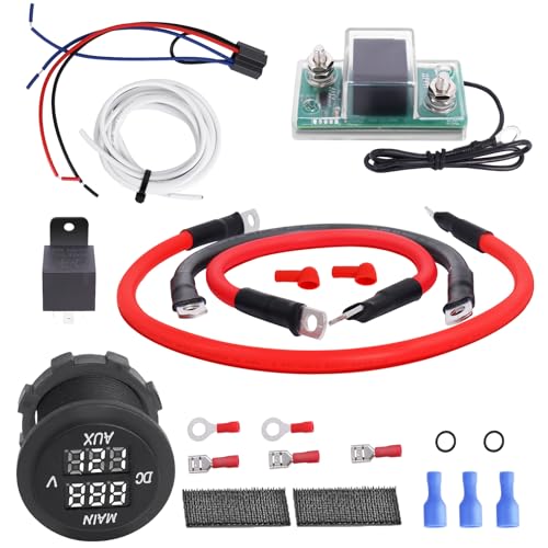 12V UTV Dual Battery Isolator Connect & Monitor Kit Fit for Honda...