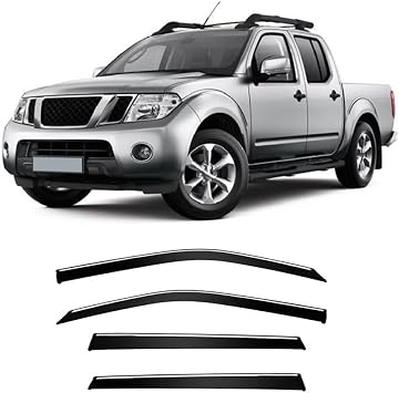 Premium Wind Deflector for Nissan Navara D40 MK2-D40 2005-2013 Window Side Visor Keep Your Car Ventilated in Rain Reduce Wind Turbulence External Accessories