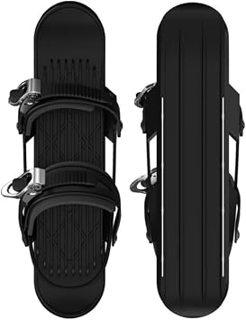 Adjustable Mini Ski Skates for Snow, Portable Snowfeet Ski Shoes, One Size Fits All Winter Skates for Hiking Boots & Ski Boots, Short Skis for Snow Parks, Forest Trails and Downhill Fun