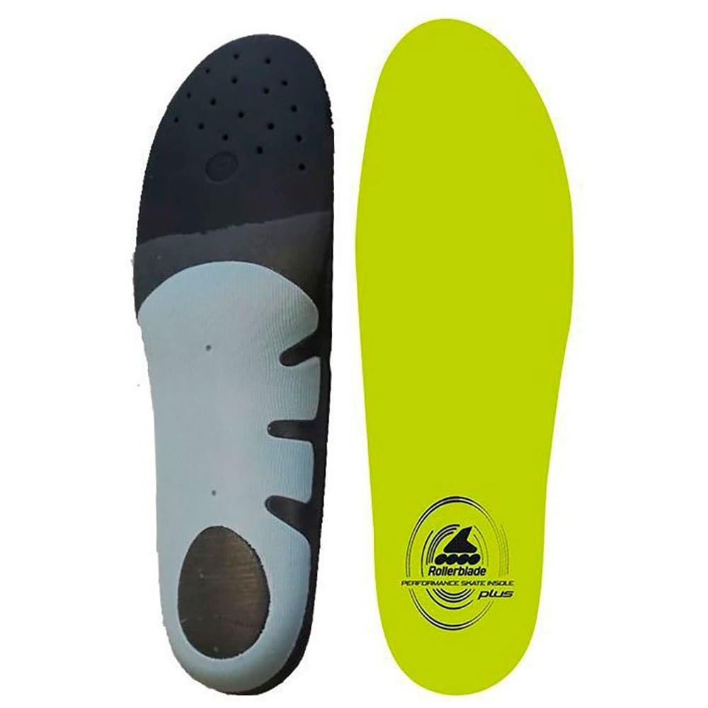Rollerblade Performance Skate Insole Plus, Inline Skate Performance Insoles, Unisex, Lime/Black, 44.5/45