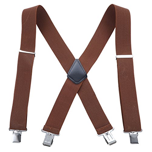 Image of AWAYTR Heavy Duty Suspenders for Men - 2 inch Wide X-Back Elastic Work Braces
