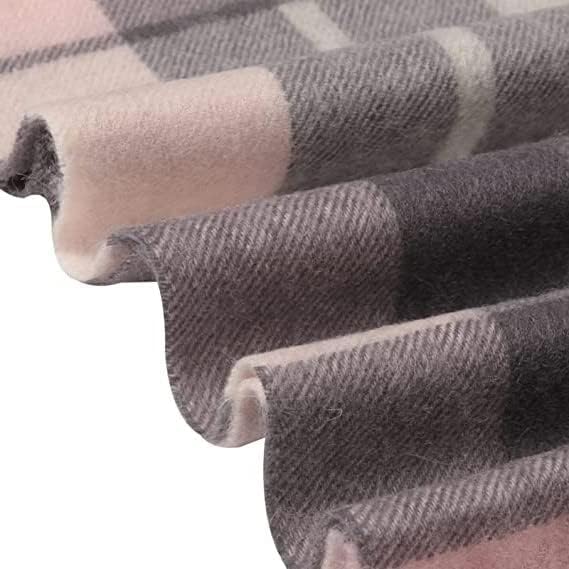 Wool Scarf for Men and Women, Merino Wool Plaid Winter Scarf, Thick Soft Tartan Knitted Neckwear for Cold Weather - Image 7