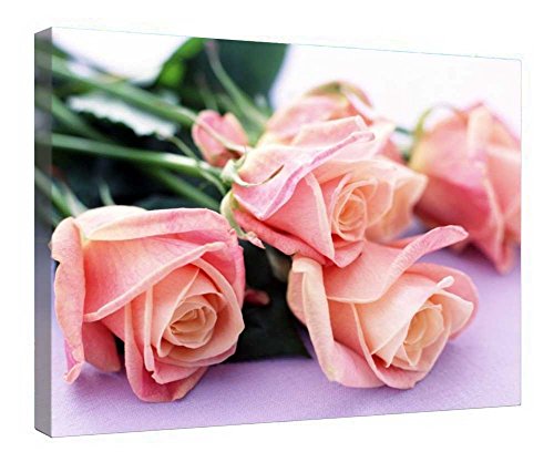 Impression sur toile Tender Roses cadre en bois rigide anti-déformation prêt à poser
