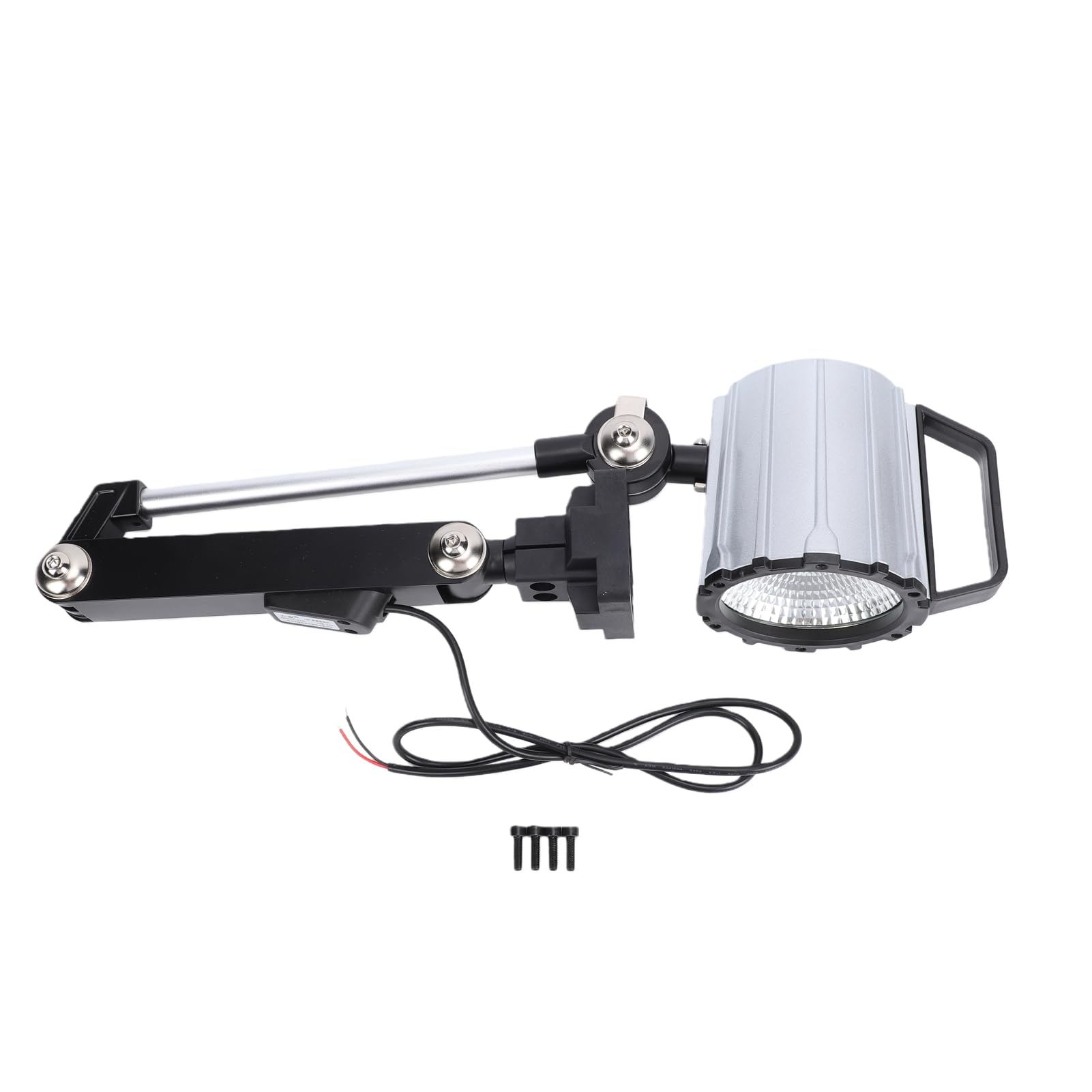 Fafeicy Luz de Torno de Madera 24W LED Articulado Luz de Máquina de Cabeza Ajustable de 360° para Tornos CNC Fresadoras Amoladoras 24V