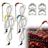 4 Stk Grill Ersatzsonde Kompatibel Mit Weber Igrill 2 Igrill Mini Igrill 3 Temperatursonde Grill Ersatzsonde -30 °c Bis 300°c, Fleischthermometer Grill, Für BBQ Und Ofen Einsatz