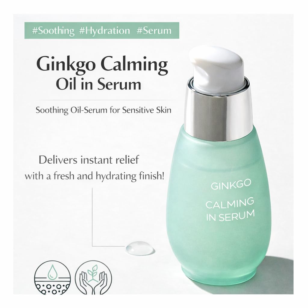 CHARMZONE Oil-in-Serum 4-Solution Set (1.01 fl.oz / 30ml x 4) – Double Moisture, Anti-Wrinkle Pink, Ginkgo Calming, Hydra Moisture Serums for Face