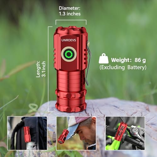 XC01 2550 lumens Mini Flashlight Rechargeable, Super Bright Magnetic Flashlight 5 Modes, Compact Small Pocket Flashlight USB C Charge,EDC Lights for Camping Outdoor Emergencies.