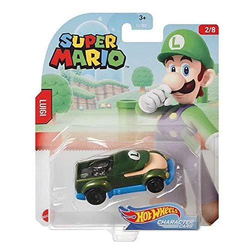 Hot Wheels Character Cars Super Mario - Luigi miniatura 1