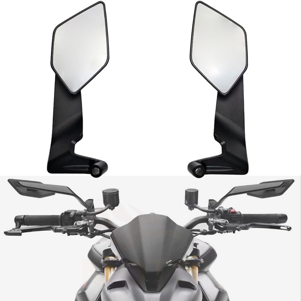 Specchietti Retrovisori Moto per CFMoto 650MT MT 650 MT CF 650 TRG 650TRG, Regolabili Specchietti Retrovisori Moto Manubrio, Specchietti Laterali di Ricambio End Bar Moto