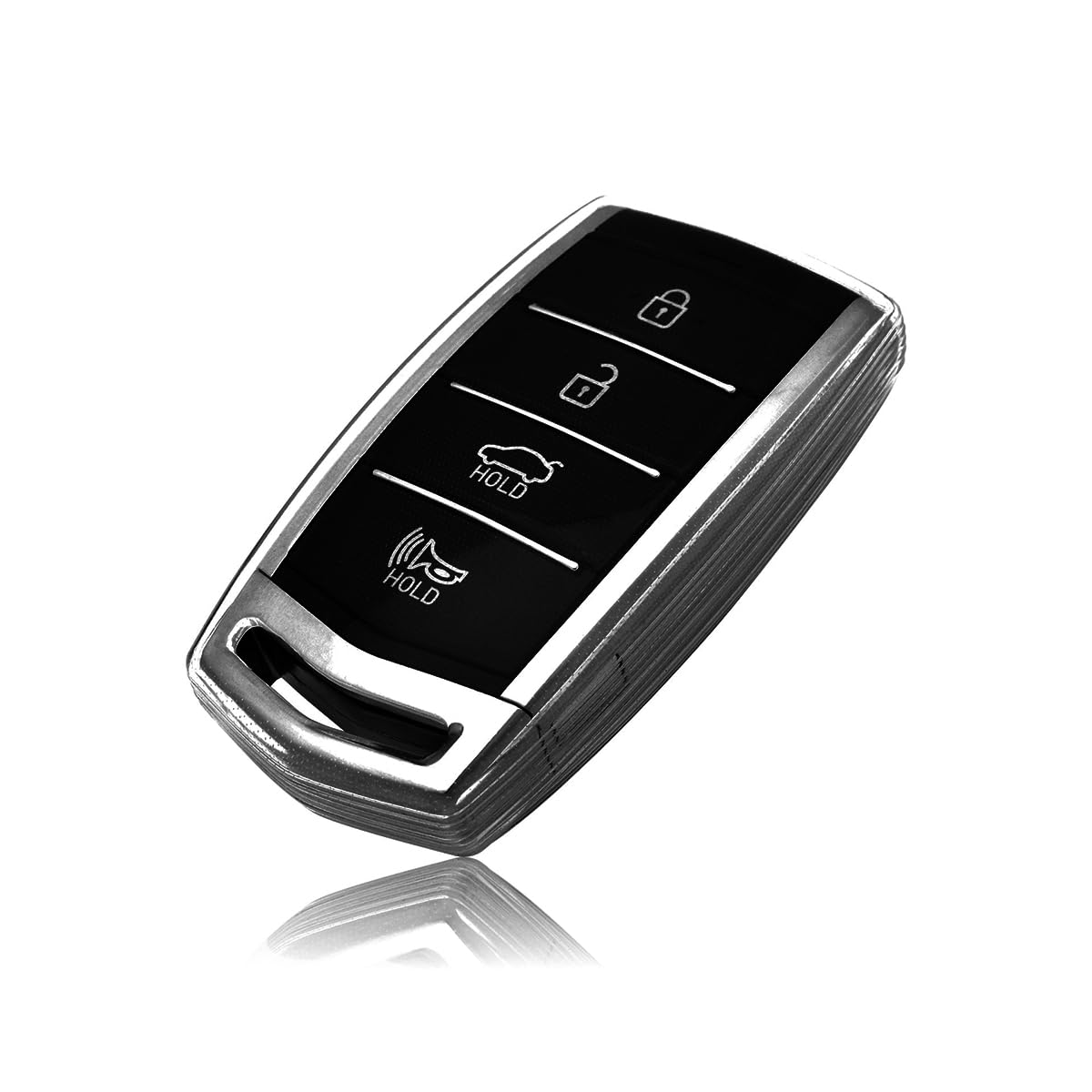 Holy Feather for Genesis G90 G80 G70 Premium TPU Transparent Key Fob Cover Compatible for Genesis G90/G80/G70 Car Key Case Remote Control Protective Case