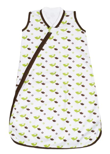 JJ Cole Wearable Blanket, Green Birds, 6-12 Months