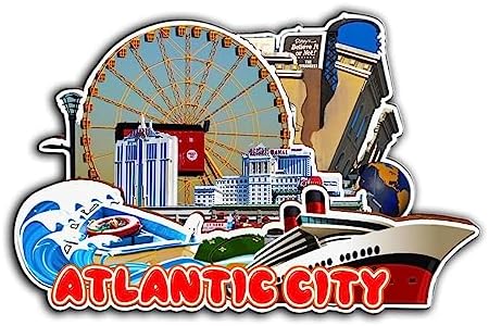 Atlantic City New Jersey USA Magnet Fridge Magnet Wooden 3D Landmarks Travel Collectible Souvenirs Decoration Handmade -2897 image 5