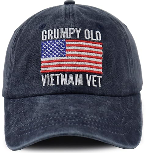 Vietnam Veteran Hats for Men Grumpy Old Vietnam Vet Army Baseball Cap Fathers Veterans Day Christmas Birthday Gifts for Papa Dad Grandpa Husband