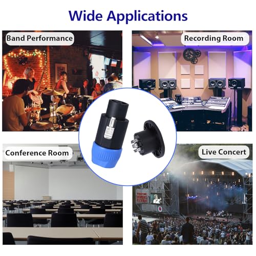 Kit conector Speakon 8 polos, 2 sets compatible NL8FC miniatura 7