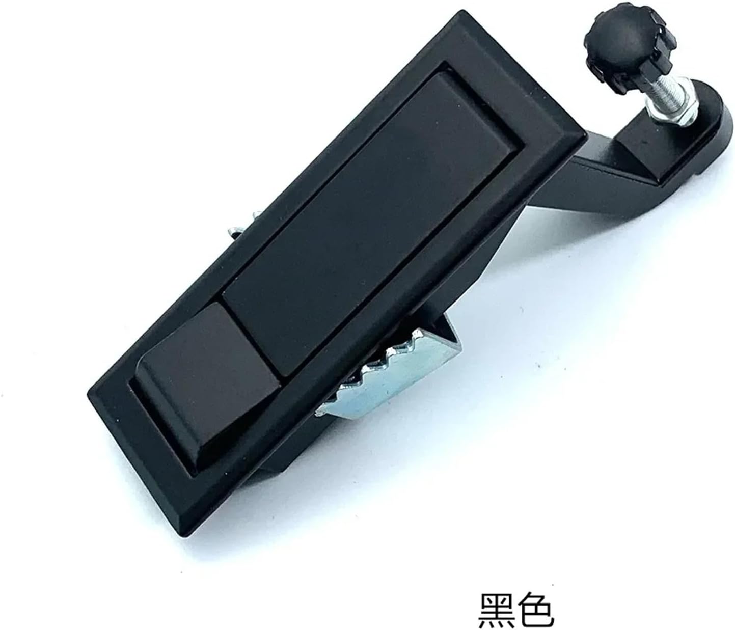 Adjustable Flat Lock Alloy Security Switch Spring hasp Latch for Electric Box Industrial Cabinet Door Replacement Parts(Black)