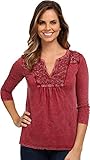 Lucky Brand Women's Lace Placket Top