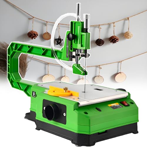 QUGURLID Electric Woodworking Jigsaw,Pro Electric Scroll Saw w/45mm Cutting Depth,Variable