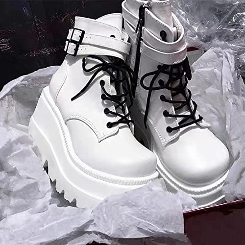 Image of Ulalaza Women Mary Jane Dress Pumps Lolita Shoes Cute Platform Gothic Double Ankle Strap Round Toe Chunky Heel Uniform Pumps Shoes Perfect for School Party Business Work Dance Date Night Club