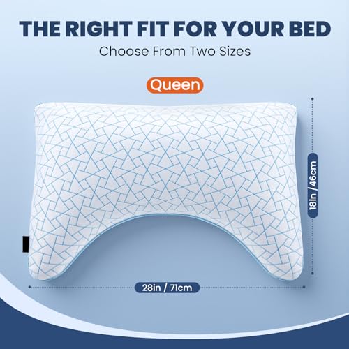Oreiller ergonomique cervical Queen en mousse à mémoire de forme réglable - 3