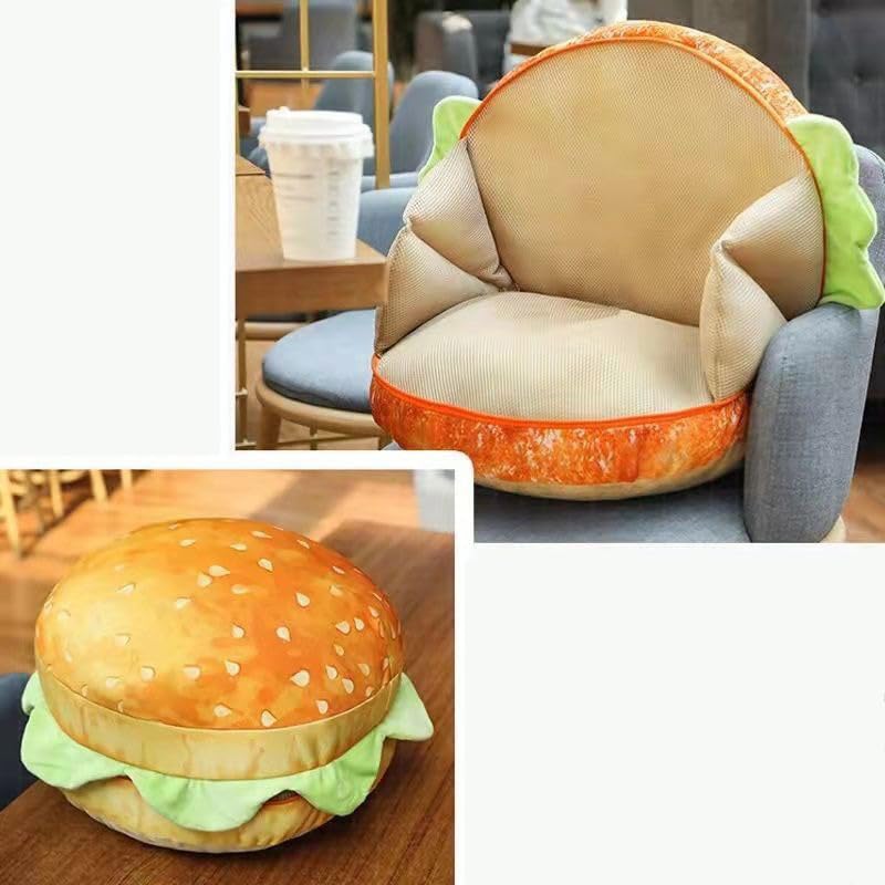Oreiller hamburger ergonomique en coton PP avec base antidérapante
