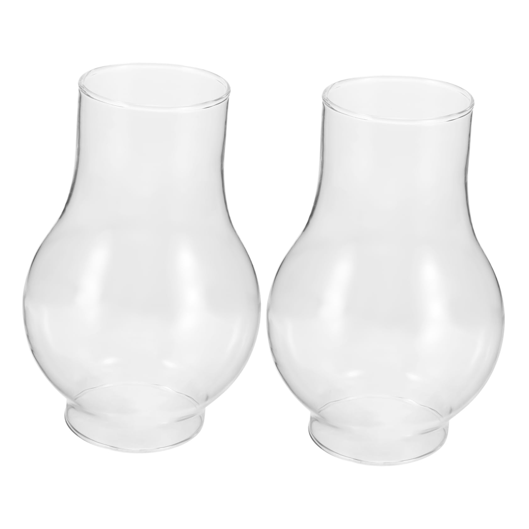 Baluue2Pcs Component glass cover Lampworker lampshade chandelier glass oil lighting outdoor coal lamp small oil lamp small lampshade Glass cs cylinder kerosene chimney kerosene lamp