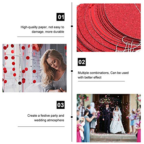 Toyvian 4 Tiras Banner de Natal CÃ­rculo Ponto Guirlanda Glitter Natal Pendurado Serpentina DecoraÃ§