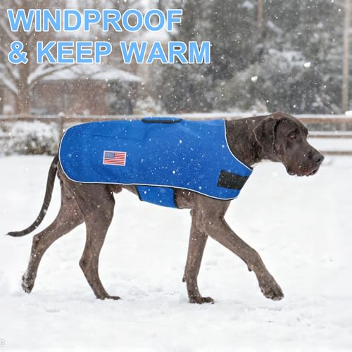 Image of BEAUTYZOO Dog Winter Coat for X-Large Dogs, Waterproof Canvas Jackets