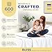 THREAD SPREAD 100% Egyptian Cotton Sheet Set King Size - 600 Series Bliss Collection Luxury Sheet King Size (Pack of 2, White), Soft, Cooling Hotel Luxury Bed Sheets, Fits Mattress Upto 18