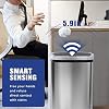 Trash Can,13 Gallon Automatic Garbage Can,Kitchen Trash Can with Lid,Modern Style Touch Free High-Capacity Brushed Stainless Steel Waste Bin,for Bathroom Kitchen Office Home,Indoor and Outdoor