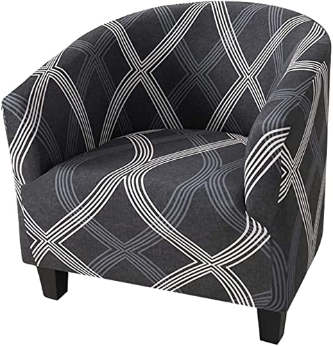 Housse de Fauteuil Cabriolet Chesterfield Imprimé Housse de Canapé Tub Convertible 1 Place Chair Extensible Lavable ​pour Protection de Meubles Décore Maison Salon (Color : #28, Size : 1pc)