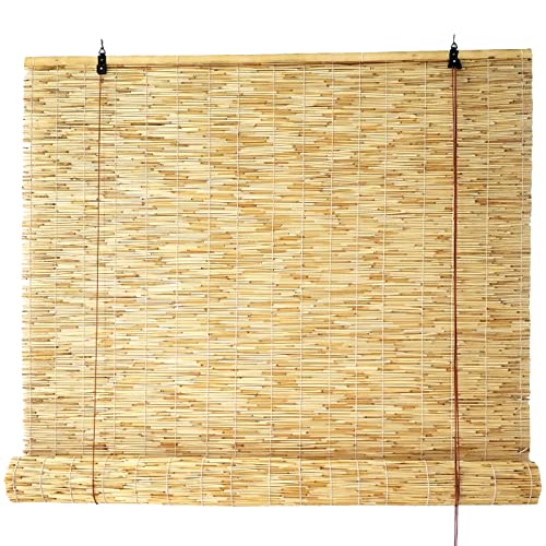 KDDEON Atmungsaktiver Bambusjalousien Sonnenschutz Bambus...