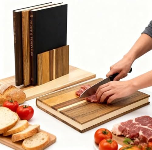 Book-shaped cutting board set