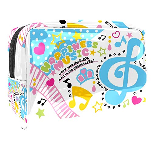 Preisvergleich Produktbild Bunte Musik-Kosmetiktasche für Frauen, Reise-Set mit Reißverschluss, multifunktional, Kulturbeutel, Aufbewahrungstasche
