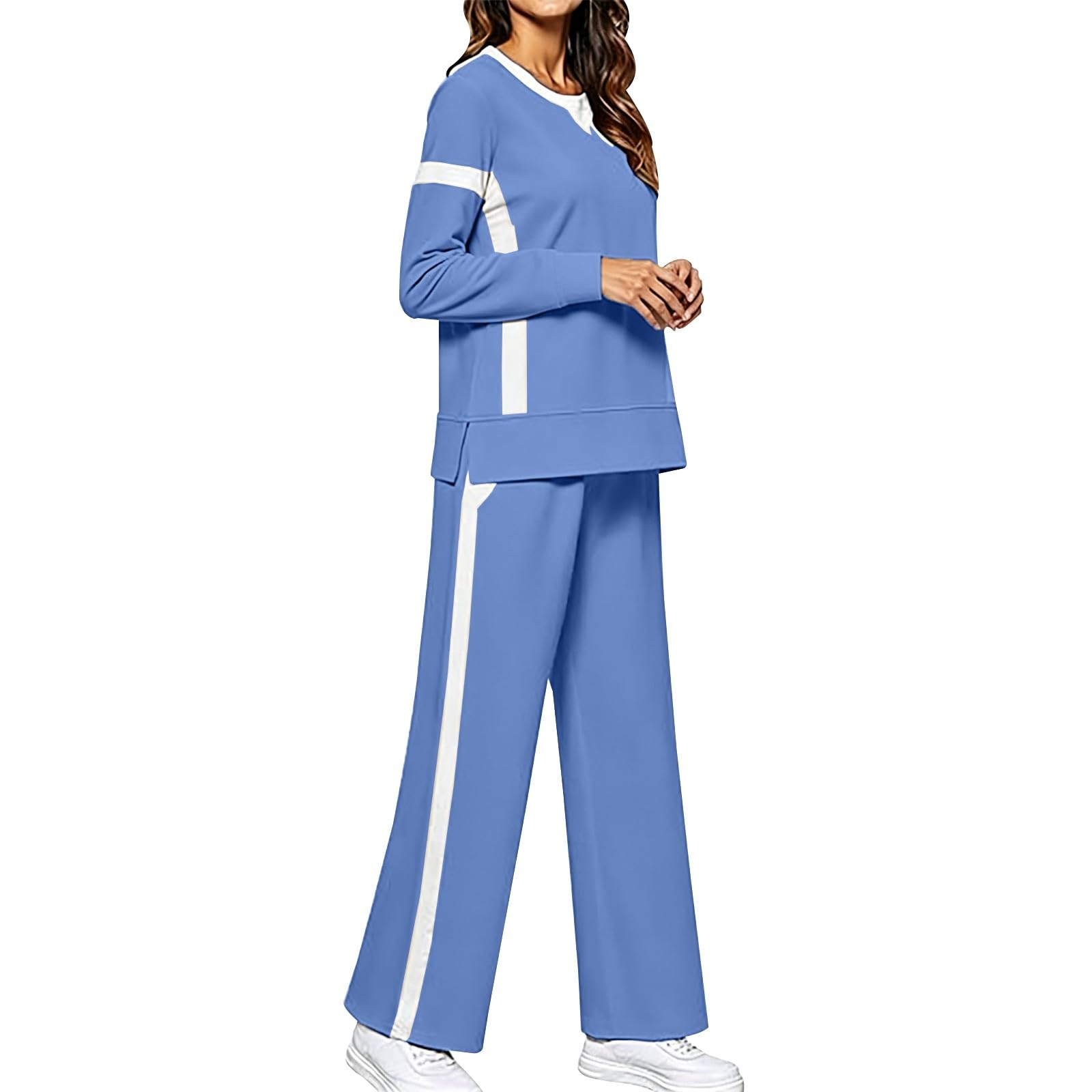 Tuta Maglia Donna Completa Sportiva Set In Maglia Invernale