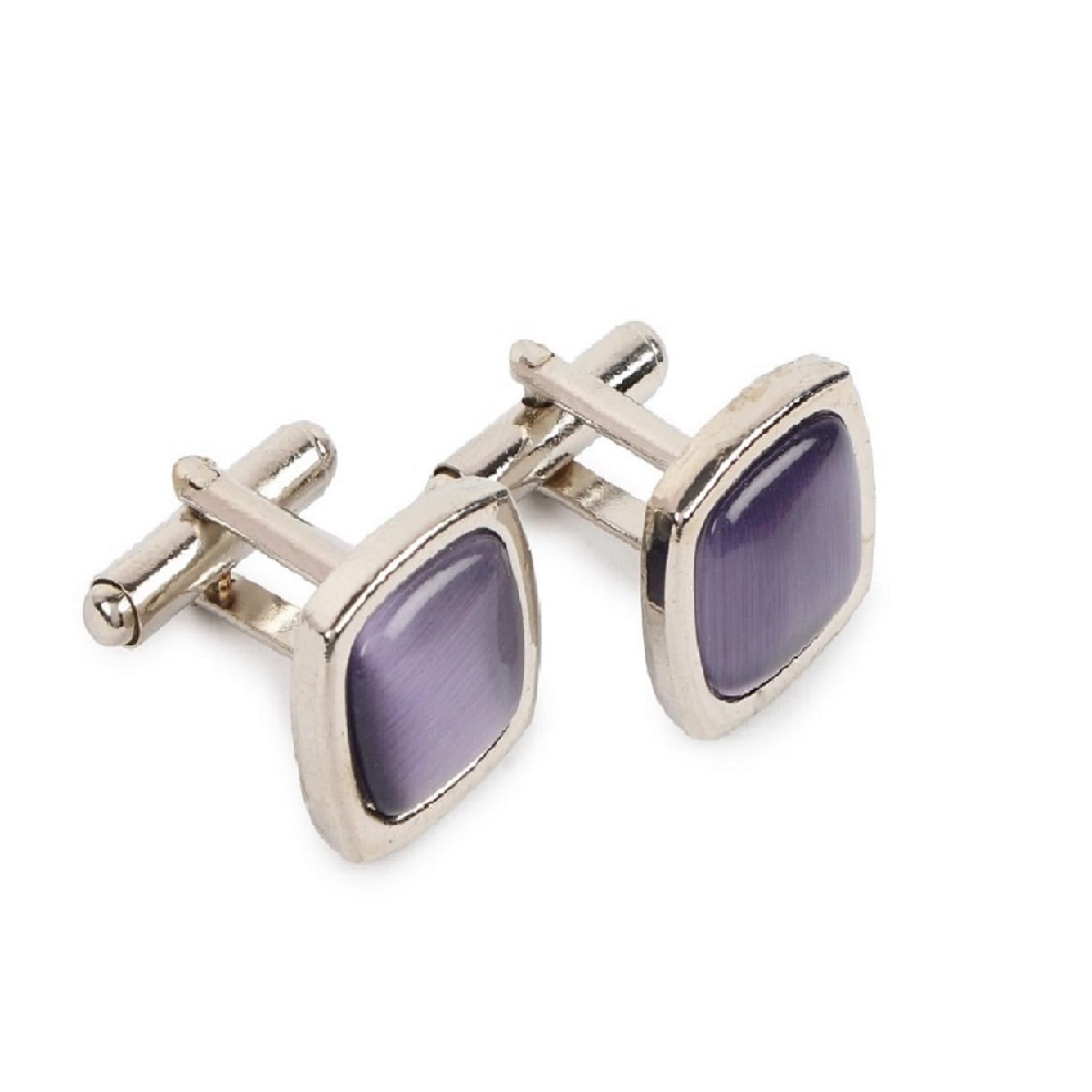zitti Men's Purple Square American Stone Cufflinks – Brass Metal Formal Shirt Jewelry in Gift Box – Classic Dress Cuff Links for Business or Weddings-picture-17