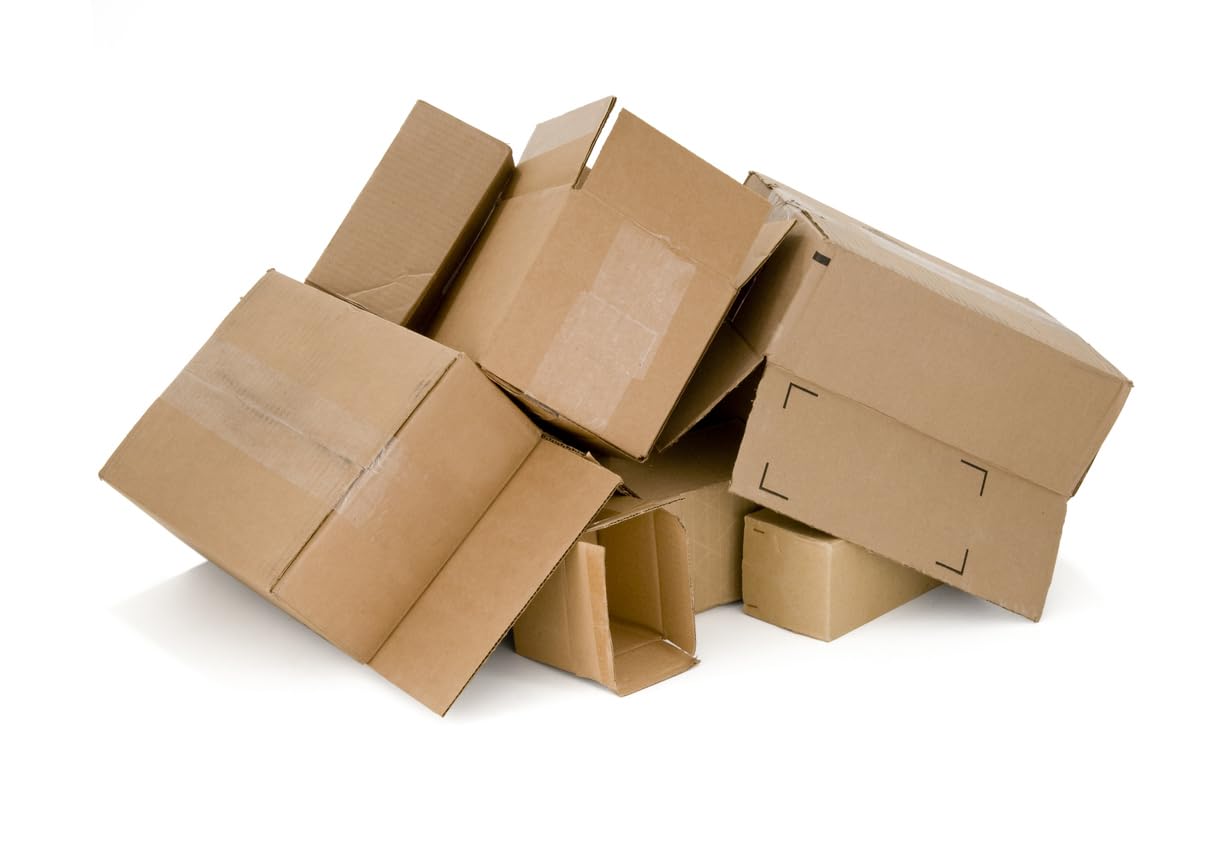 Perfect Stix- USED A/B Grade Moving Boxes/Medium Size/Cardboard/Artwork will Vary on Each Carton 18" x 10" x 10" - Pack of 10ct