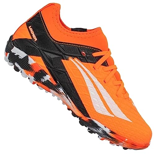 Chuteira Penalty Society Rx Locker Kids Y-3 Laranja e Preta - Infantil -