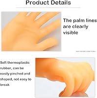 Vista 4 de 30 piezas de diminutas manos de dedo, mini marionetas de goma para dedos, manos pequeñas en miniatura realistas, lindas manitas para regalos