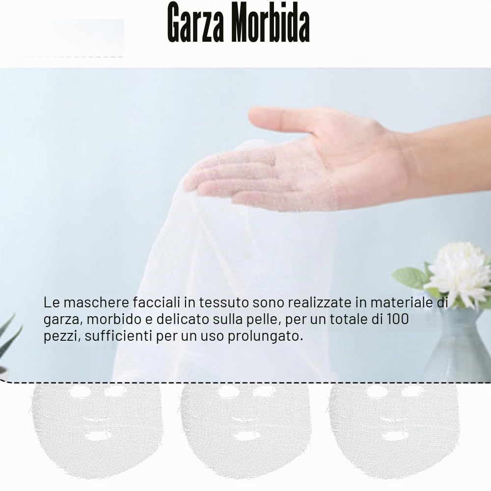 100 pezzi di garza per bacchetta ad alta frequenza forte assorbimento d'acqua garza morbida ad alta frequenza cuscinetti per il viso garza per il viso per alta frequenza