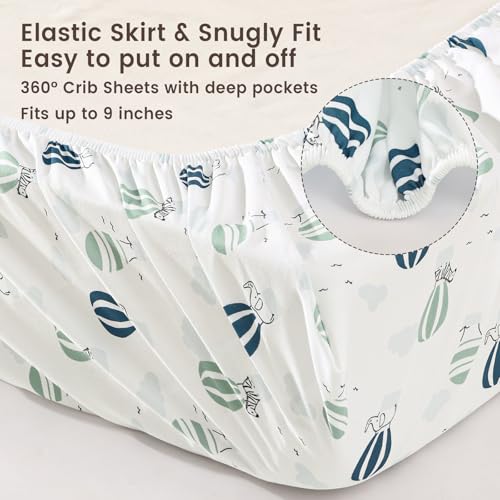 Image of david's kids 3 Pack Fitted Crib Sheets, Ultra Soft Breathable Comfortable Baby Sheet Set for Boys Girls Neutral, 28x52 Inch Fits Standard Crib and Toddler Mattresses, Animals