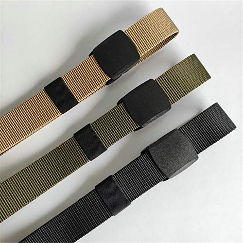 Mens Nylon Adjustable Belt Canvas Breathable Military Tactical Waist Belt Outdoor Web Belt with Plastic Buckle3