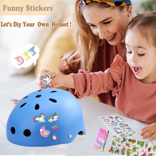 Image of FOOKCIAN Kids Helmet,Toddler Skateboard Helmets for Ages 2-3-5-8-14 Years Boys Girls with Knee and Elbow Pads Wrist Guards fit Roller Skates,Skateboarding,Skating Scooter Adjustable Kids Helmet