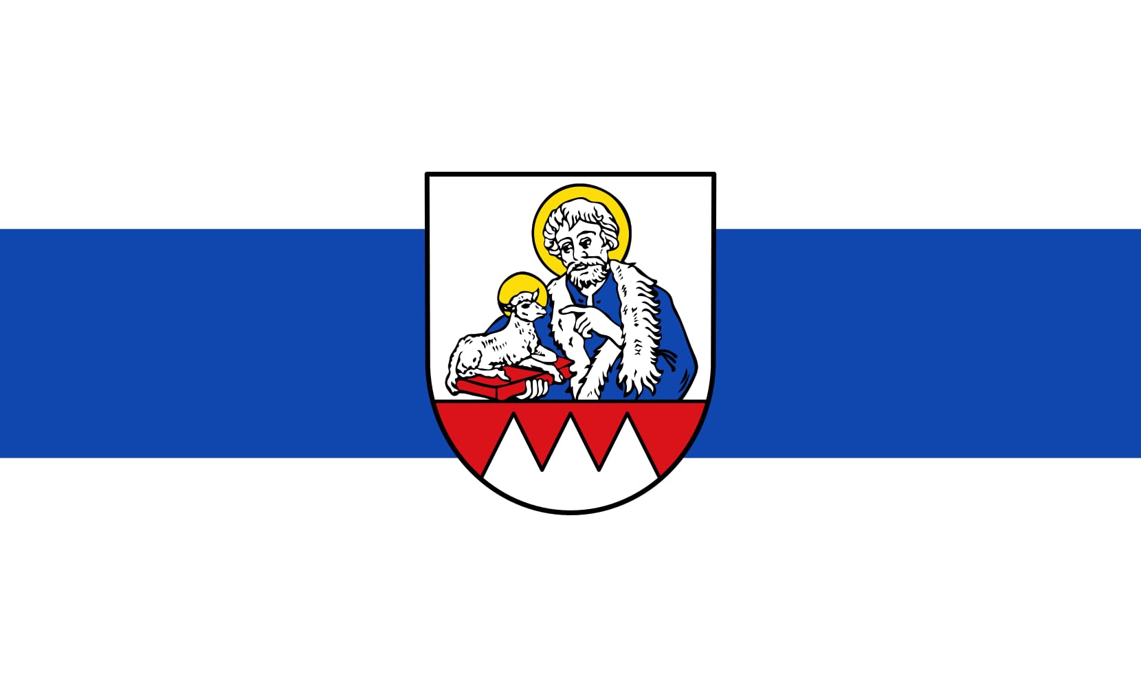 Drapeau Hofheim i.UFr. format paysage de 1.35m² pour mât extérieur