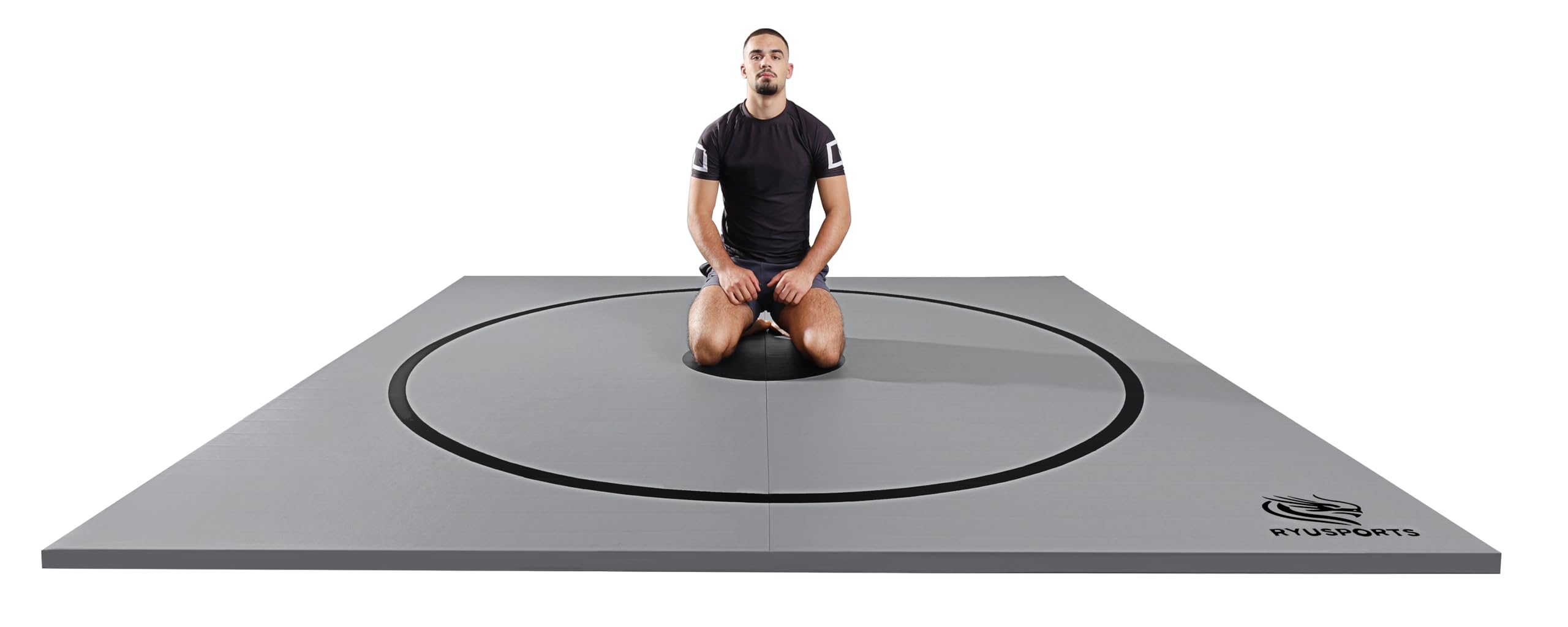 RYUSPORTS 10x10ft Martial Arts Mat, Roll-Up Training Mat with Sealed Edges, XPE Foam & Carry Bag – for Jiu Jitsu, Wrestling, MMA, Tumbling, Judo, Karate, Home Gym Flooring