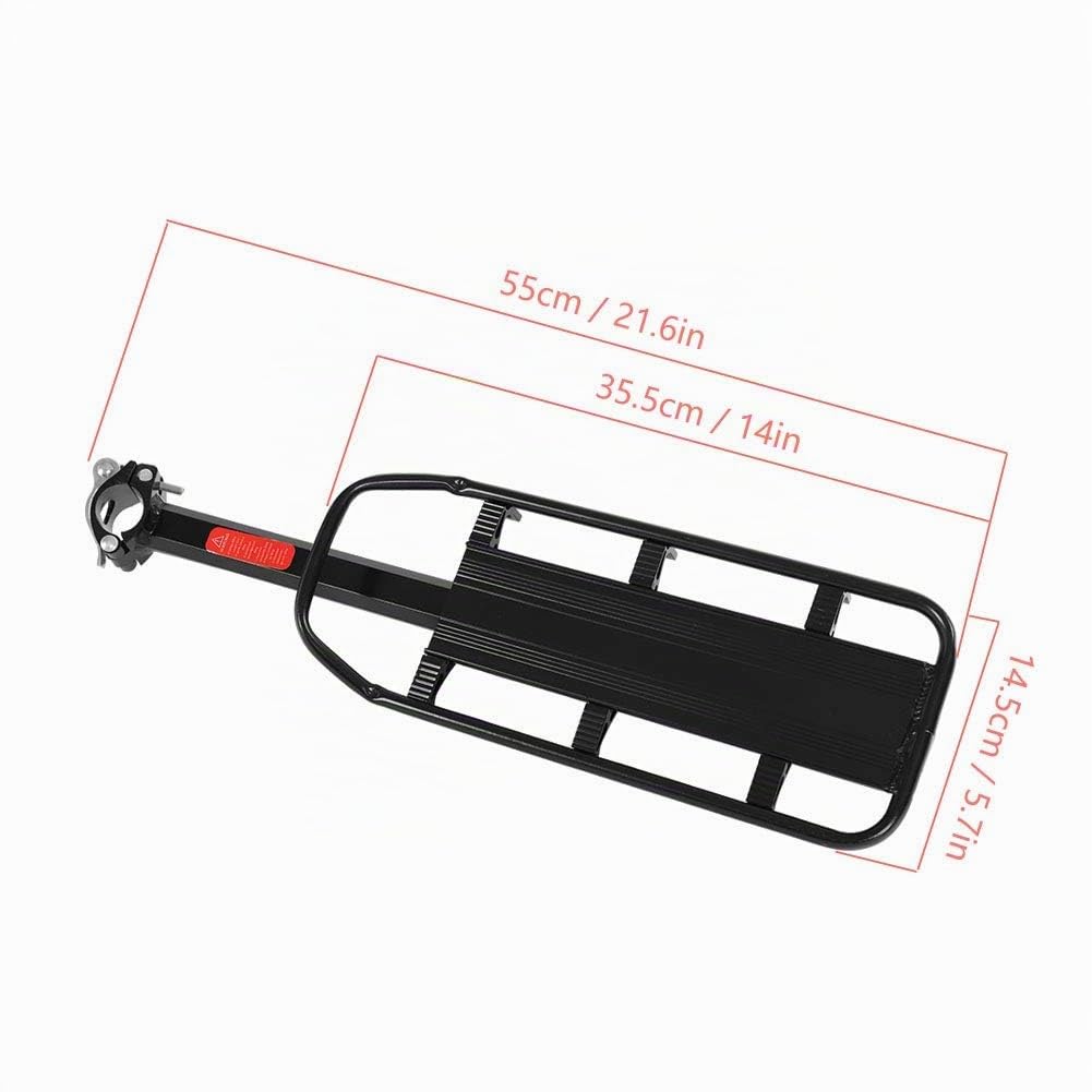 Vélo Porte Bagage, Transporteur Porte Bagages Arrière de Vélo de de 50 Kilogrammes Rack de Vélo avec Réflecteur pour La Plupart des Vélos