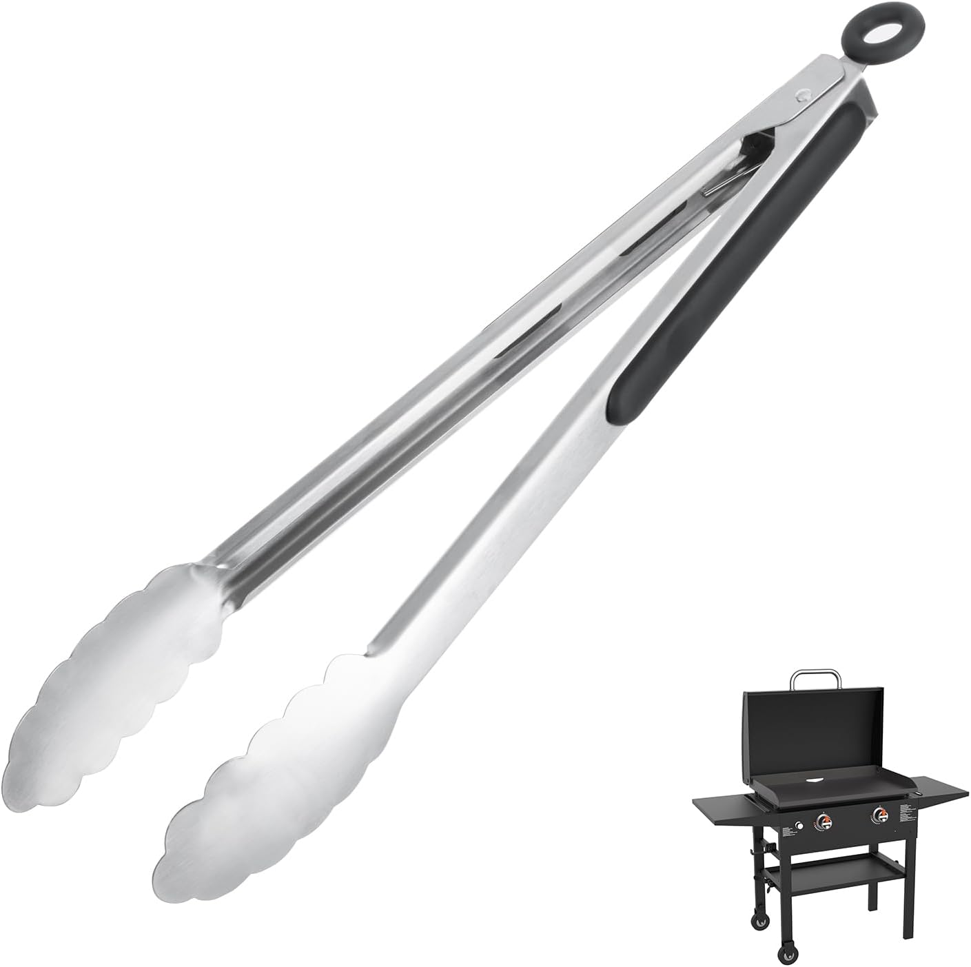 Tongs Compatible with Blackstone Griddle, Kitchen Tongs Stainless Steel